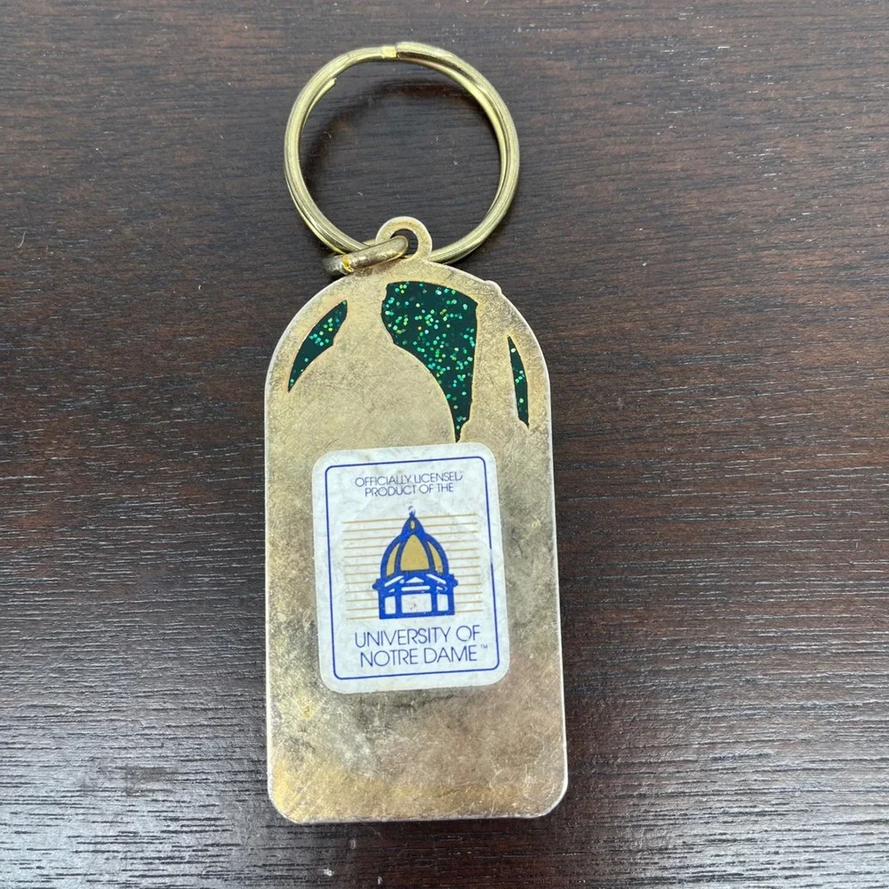 Notre Dame Fighting Irish Keychain Set of 3 God Country Helmet Shield Tag